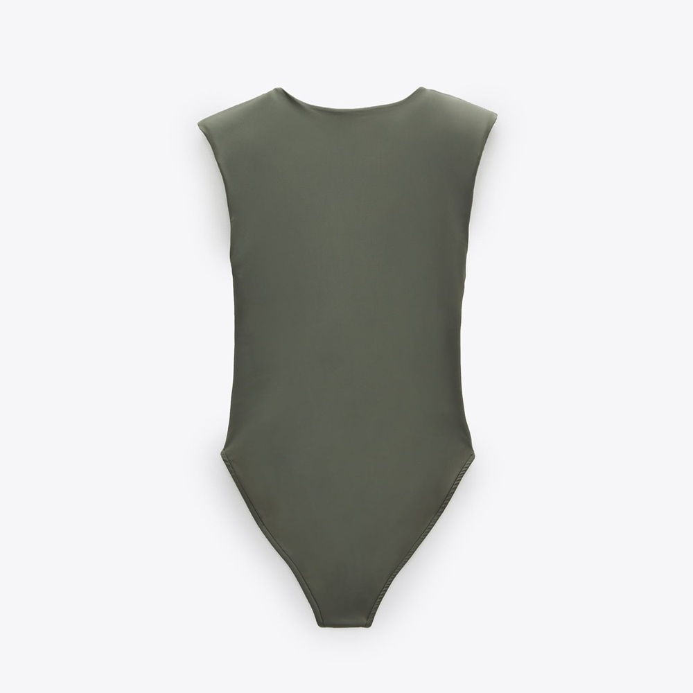 Zara Padded shoulder top